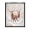 Stupell Industries Elks Snowy Forest Wildlife Black Framed Floater Canvas Wall Art